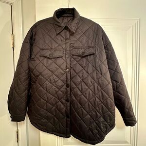 Quilted Black Shacket